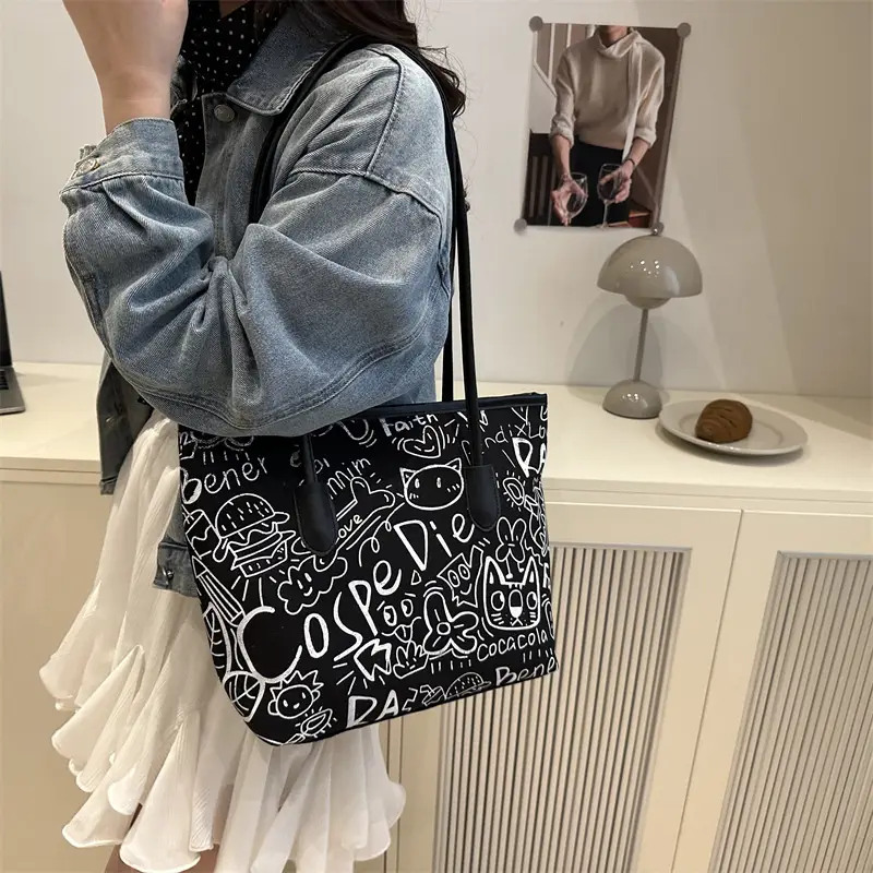 Printed Cross-Border Tote Bag with Large Capacity — feature 32