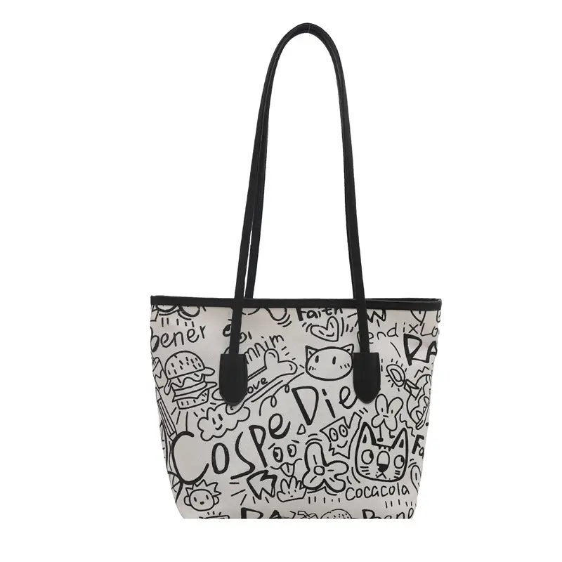Printed Cross-Border Tote Bag with Large Capacity