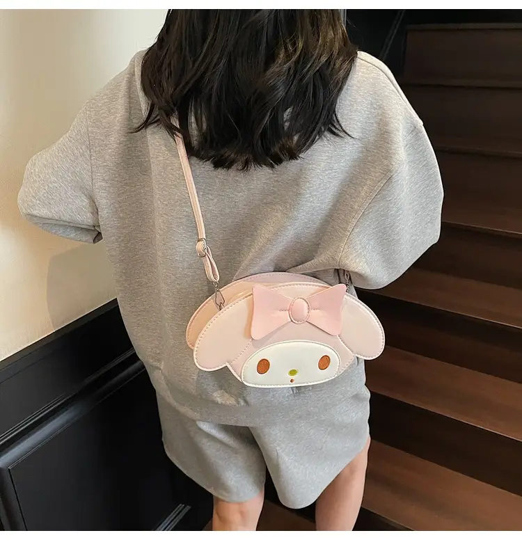 Cute Bow Crossbody Bag for Girls Pink White — feature 13