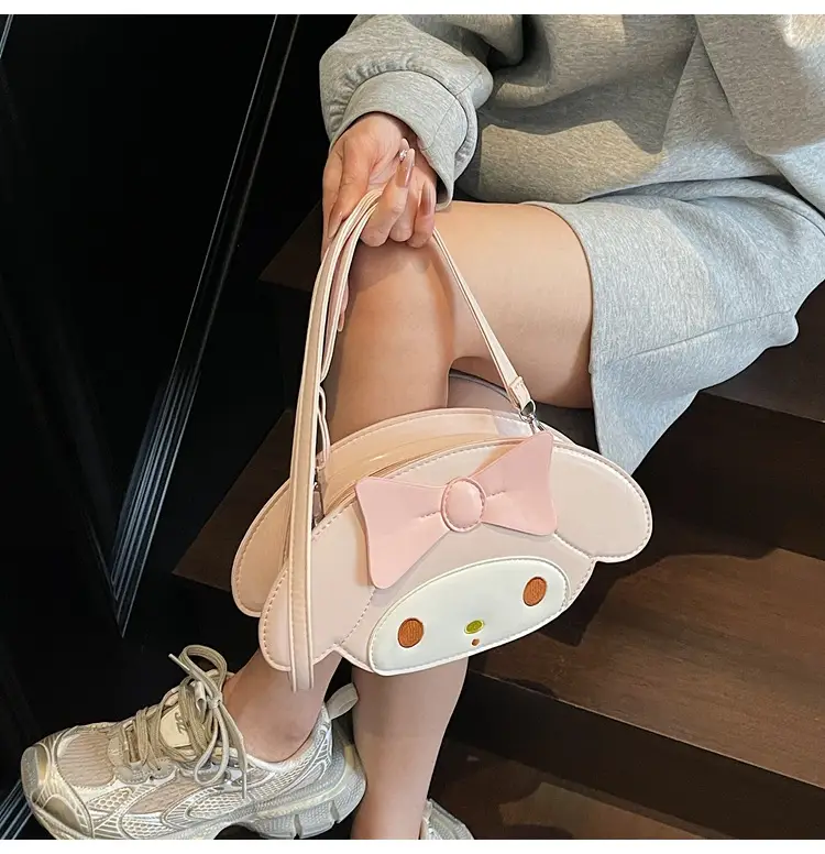 Cute Bow Crossbody Bag for Girls Pink White — feature 17
