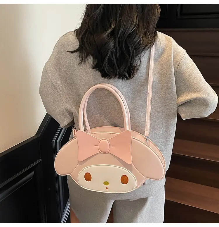 Cute Bow Crossbody Bag for Girls Pink White — feature 18