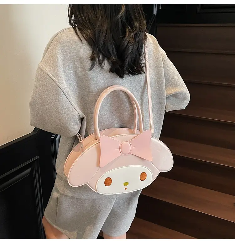 Cute Bow Crossbody Bag for Girls Pink White — feature 19