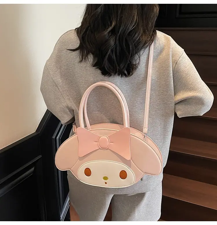 Cute Bow Crossbody Bag for Girls Pink White — feature 20
