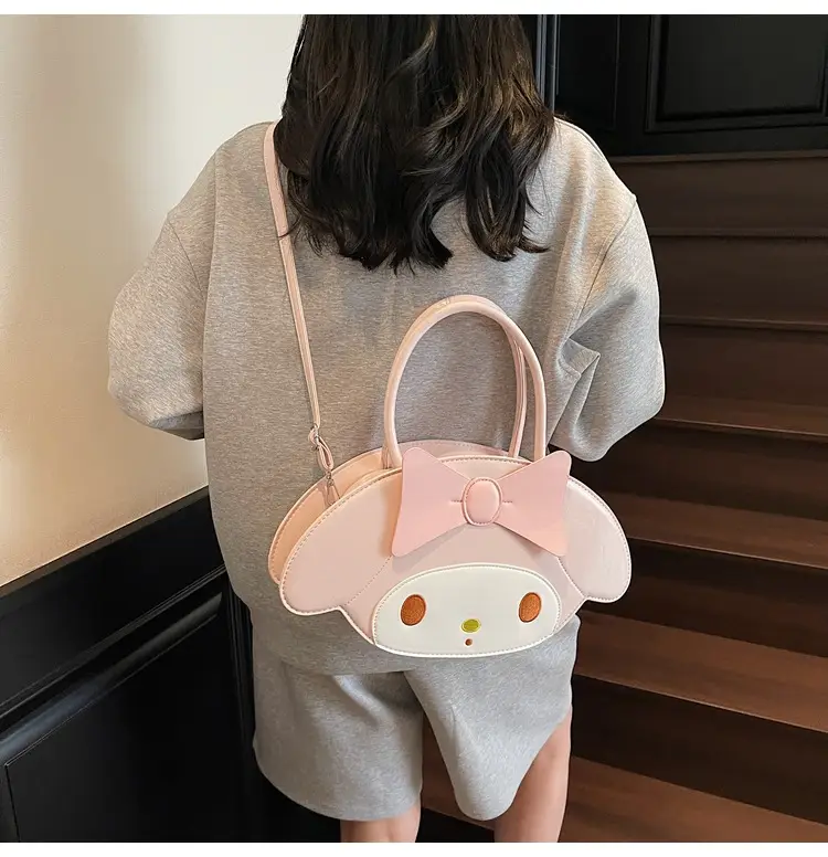 Cute Bow Crossbody Bag for Girls Pink White — feature 22