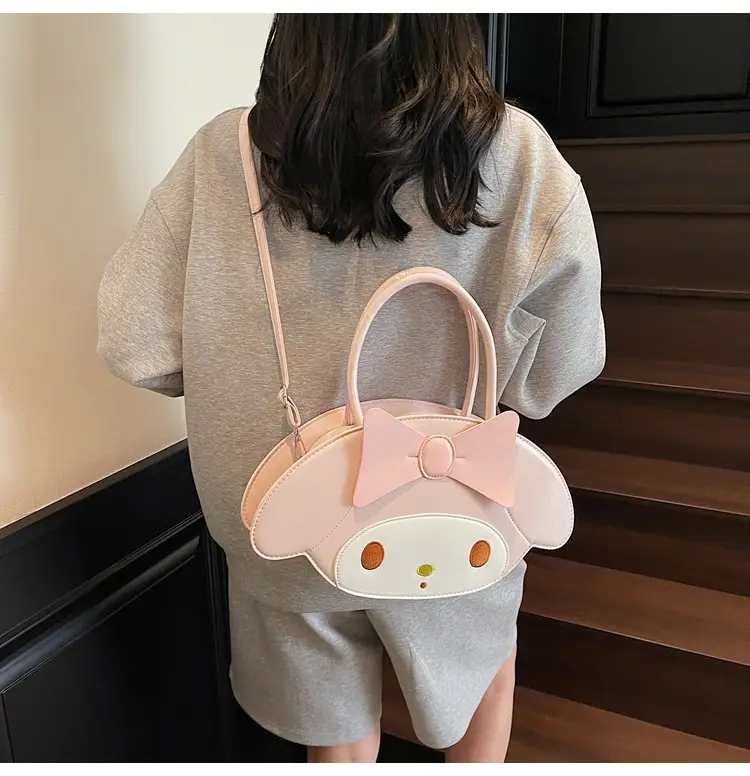 Cute Bow Crossbody Bag for Girls Pink White — feature 23