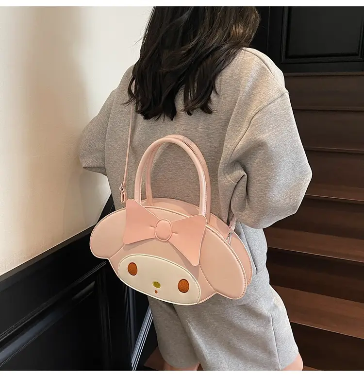 Cute Bow Crossbody Bag for Girls Pink White — feature 25