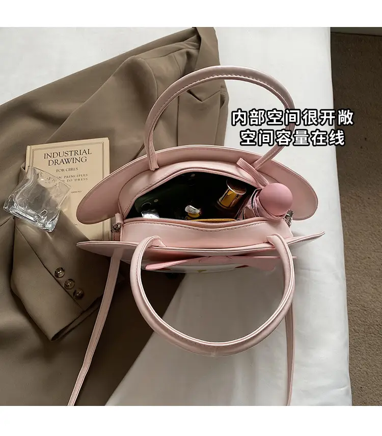 Cute Bow Crossbody Bag for Girls Pink White — feature 8
