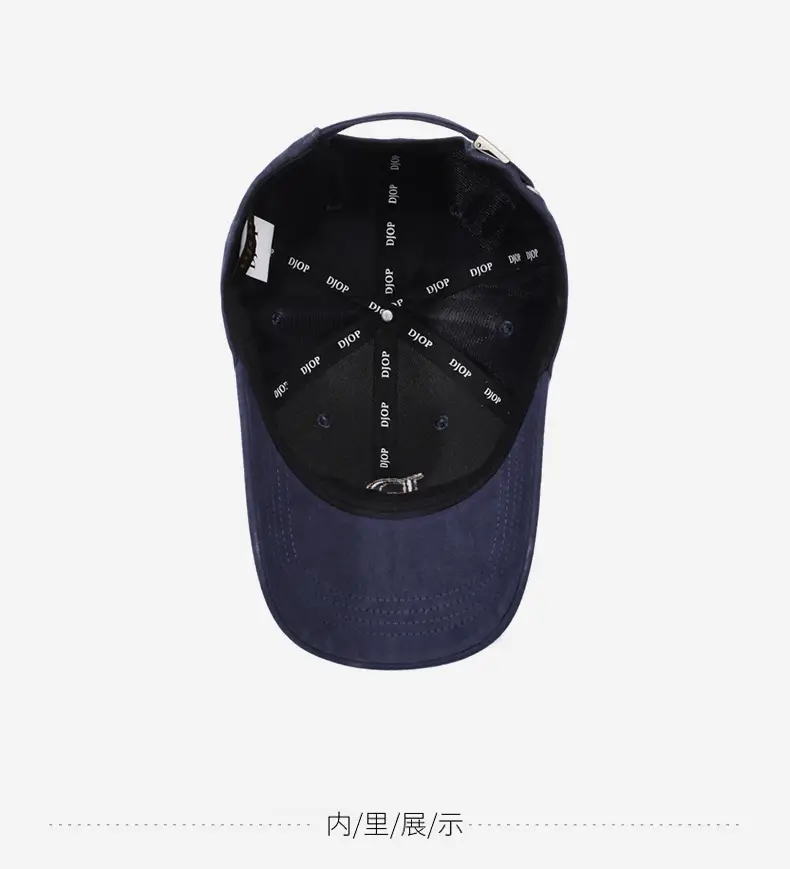 Navy Blue Baseball Cap with FP Embroidery — feature 14