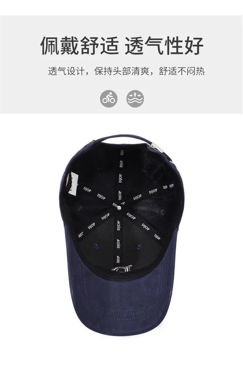 Navy Blue Baseball Cap with FP Embroidery — feature 5