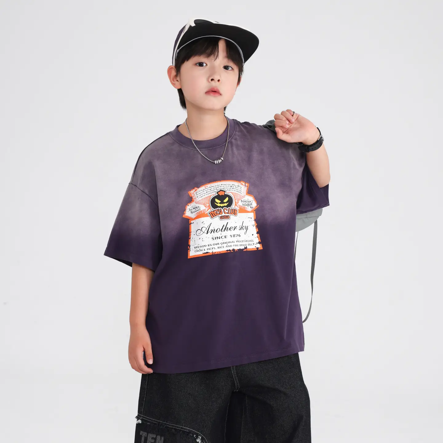 Boys Summer Vintage Gradient Cotton T-Shirt 2026 - Image 4