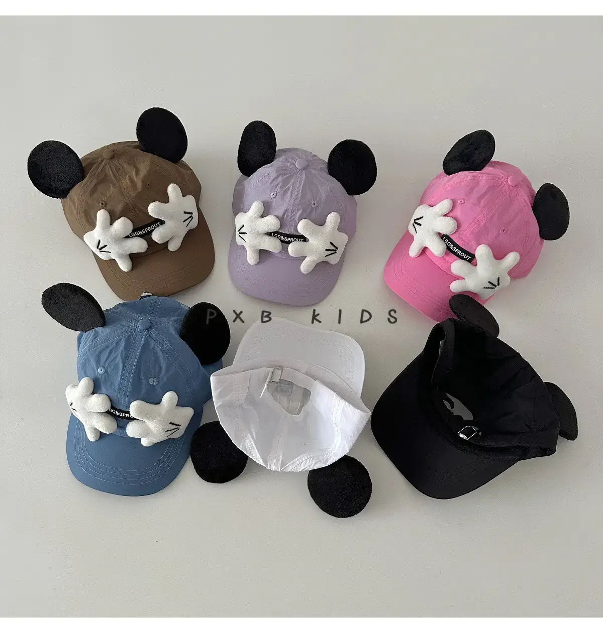 Cute Duckbill Sun Hats for Boys Girls Black White Pink — feature 5