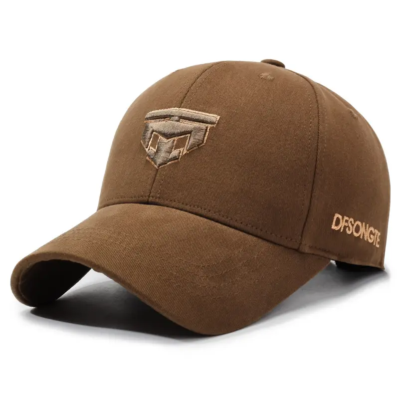 Men Embroidered Baseball Cap Arrow Design Brown - Image 3