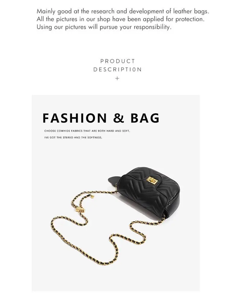 Chanel Style Quilted Chain Crossbody Bag for Women — feature 11