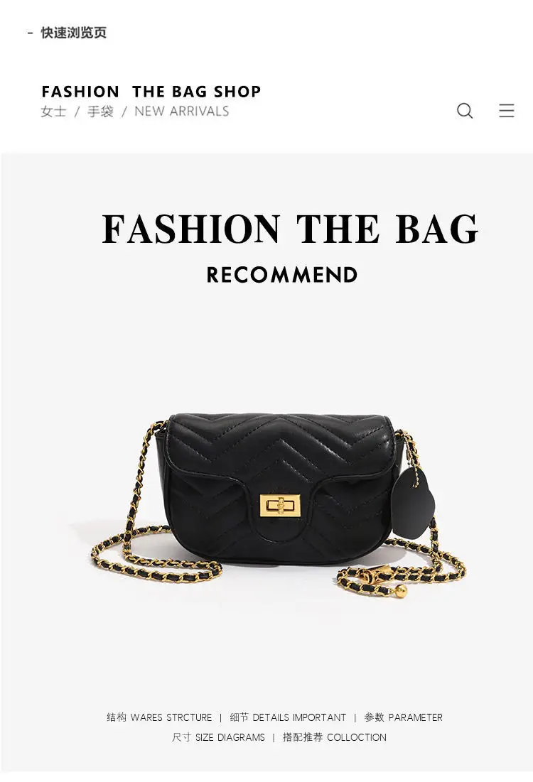 Chanel Style Quilted Chain Crossbody Bag for Women — feature 9