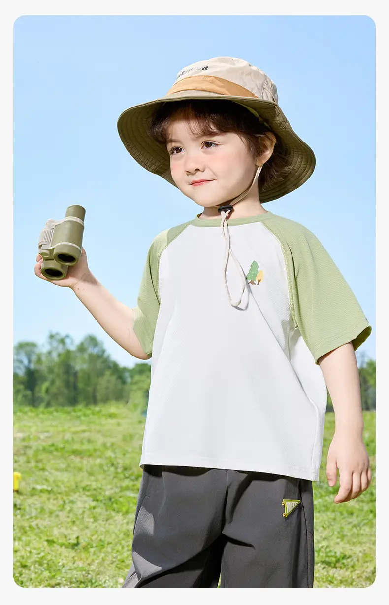 Right European Boys Sunscreen T-Shirt Blue White — feature 14