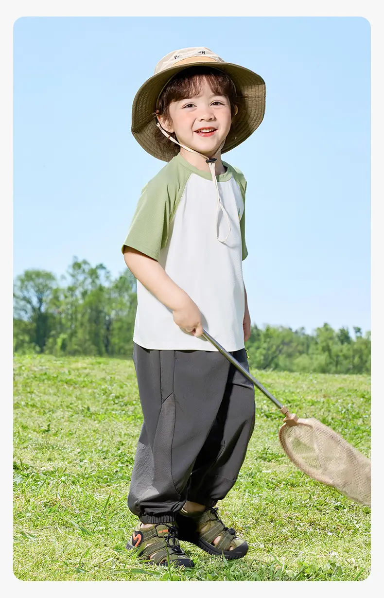 Right European Boys Sunscreen T-Shirt Blue White — feature 15