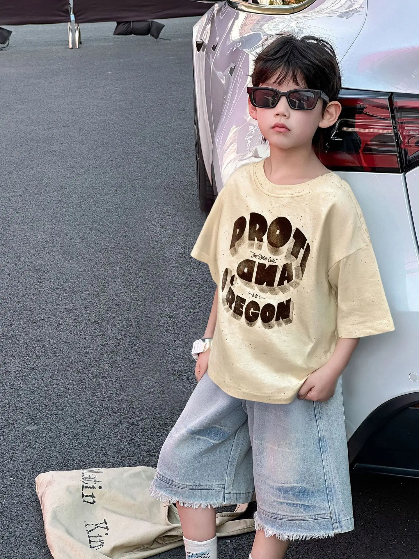 Boys Cotton Printed T-Shirt Shorts Set Summer 2025 — feature 13