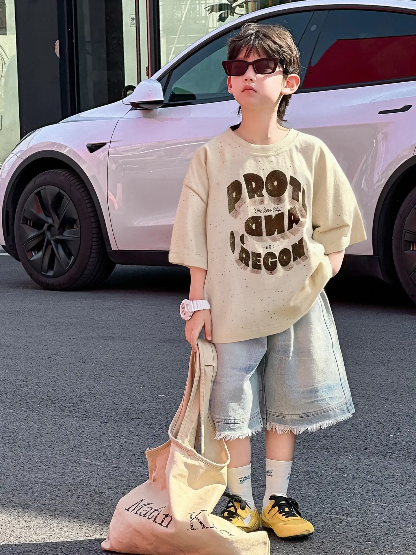 Boys Cotton Printed T-Shirt Shorts Set Summer 2025 — feature 4