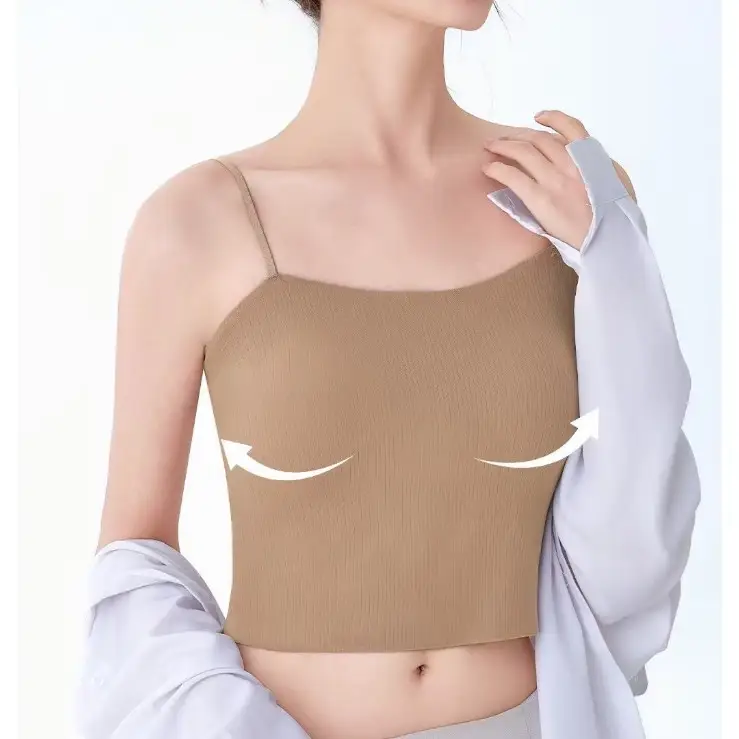 Women's Seamless Camisole with Back Design & Fixed Cup Pad - Image 3