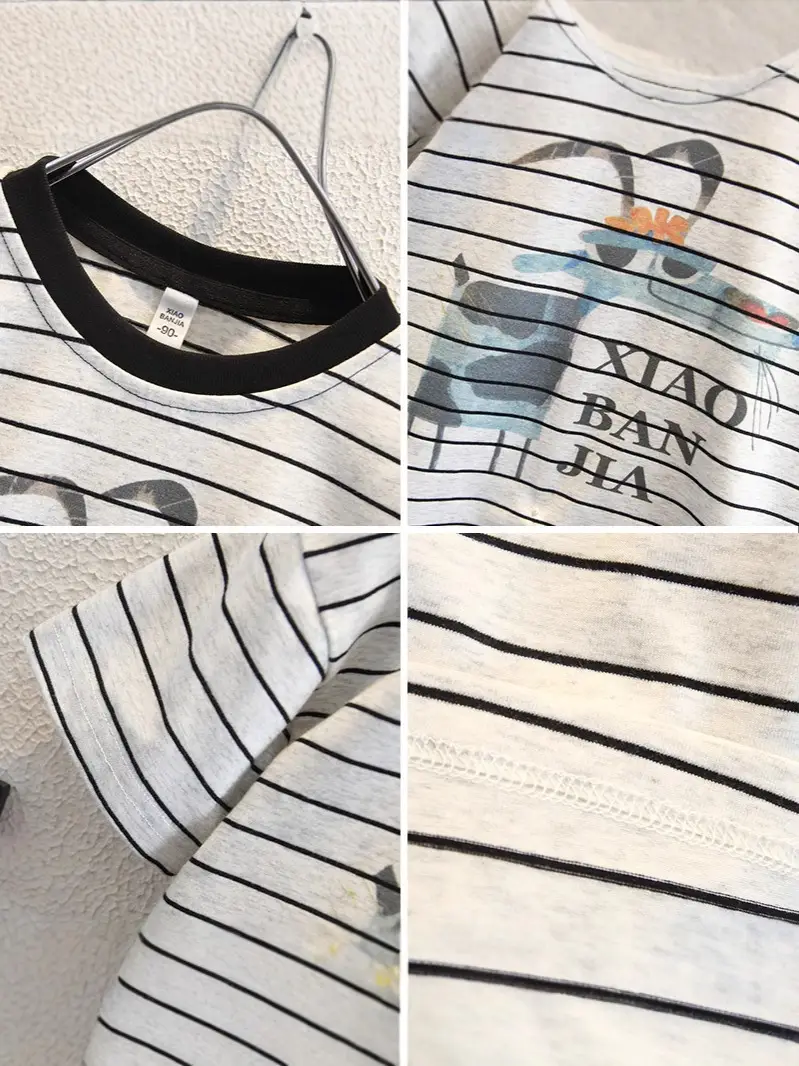 8175 Boys Striped T-Shirt Summer 2026 Korean Style Thin - Image 4