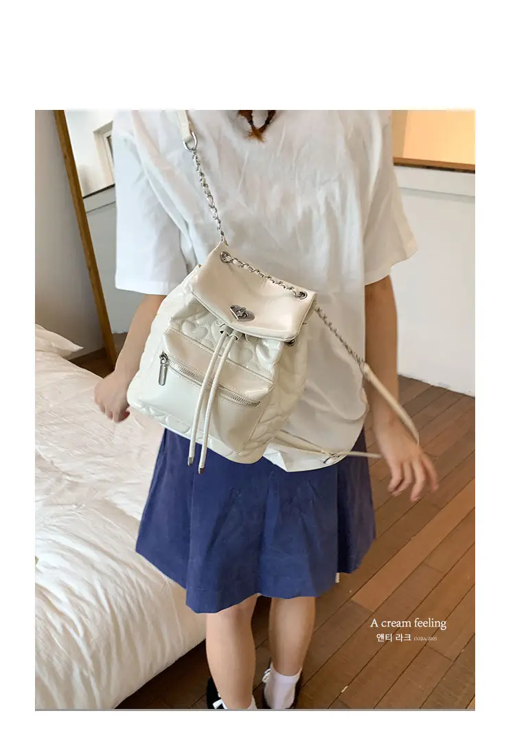Yellow Chanel-Style Women's Backpack 2026 New Fashion — feature 1