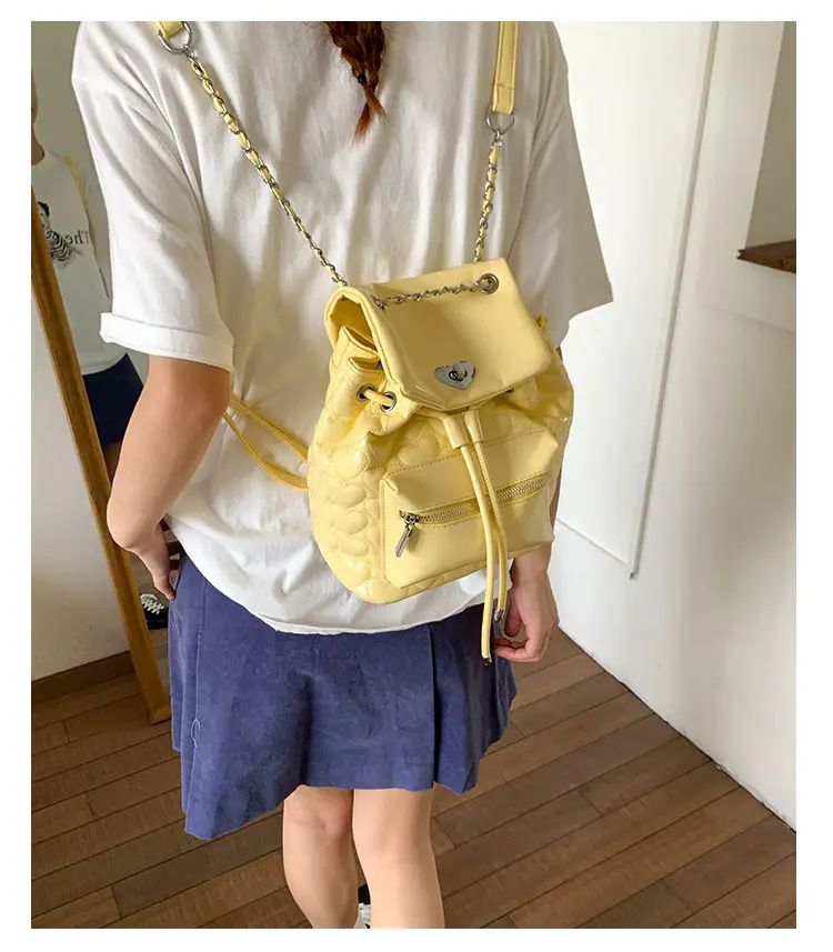 Yellow Chanel-Style Women's Backpack 2026 New Fashion — feature 14