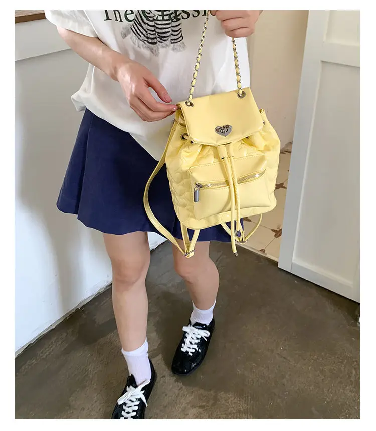 Yellow Chanel-Style Women's Backpack 2026 New Fashion — feature 16