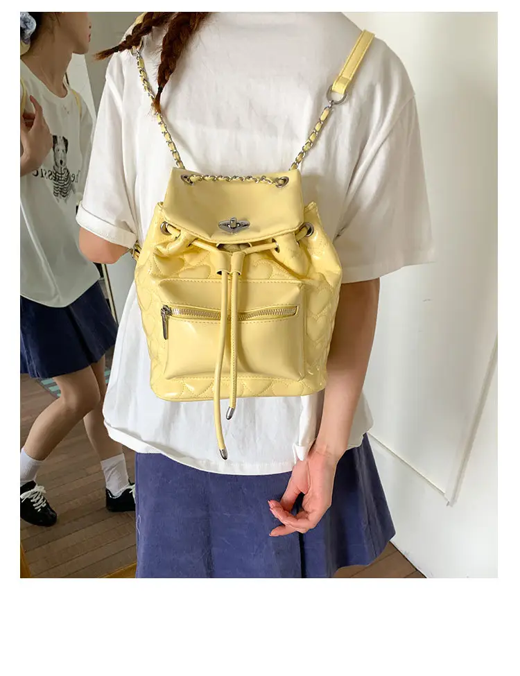 Yellow Chanel-Style Women's Backpack 2026 New Fashion — feature 17