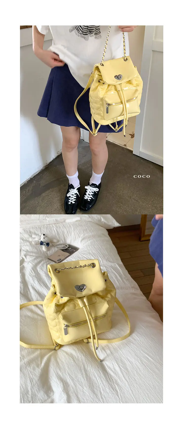 Yellow Chanel-Style Women's Backpack 2026 New Fashion — feature 18