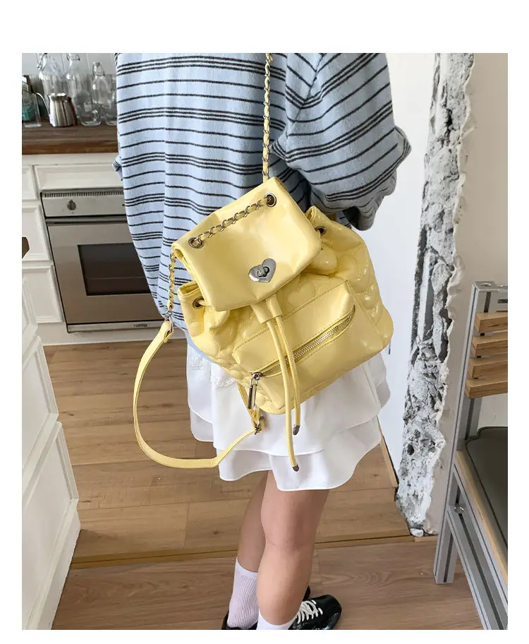 Yellow Chanel-Style Women's Backpack 2026 New Fashion — feature 27