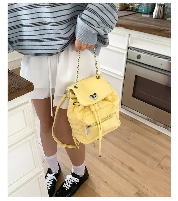 Yellow Chanel-Style Women's Backpack 2026 New Fashion — feature 28