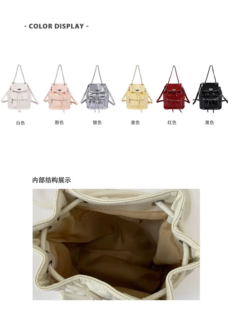 Yellow Chanel-Style Women's Backpack 2026 New Fashion — feature 3