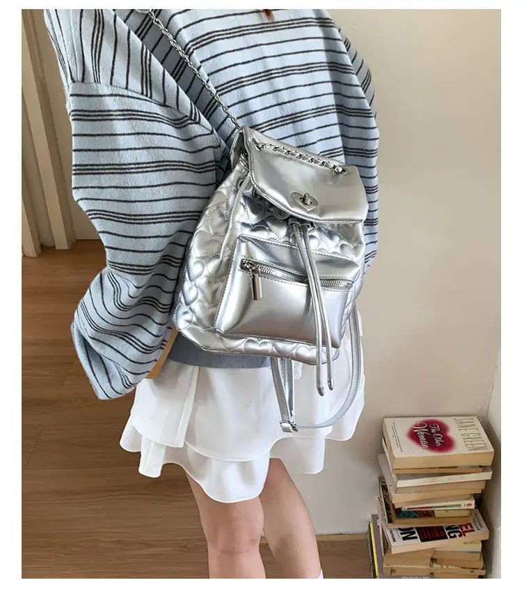 Yellow Chanel-Style Women's Backpack 2026 New Fashion — feature 33