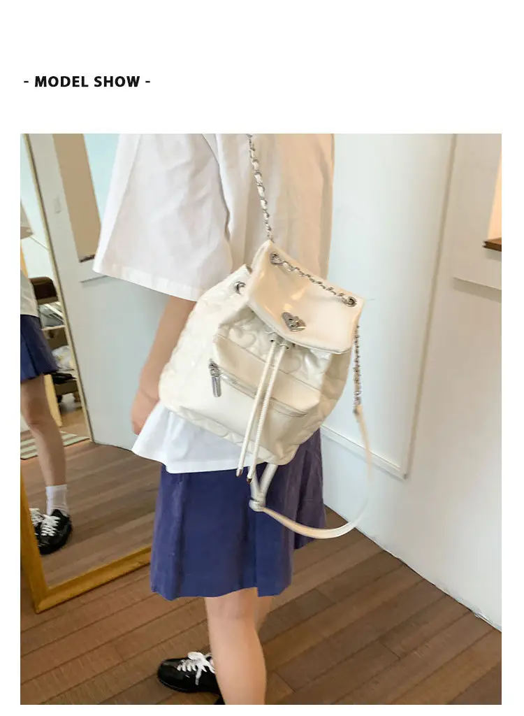 Yellow Chanel-Style Women's Backpack 2026 New Fashion — feature 7