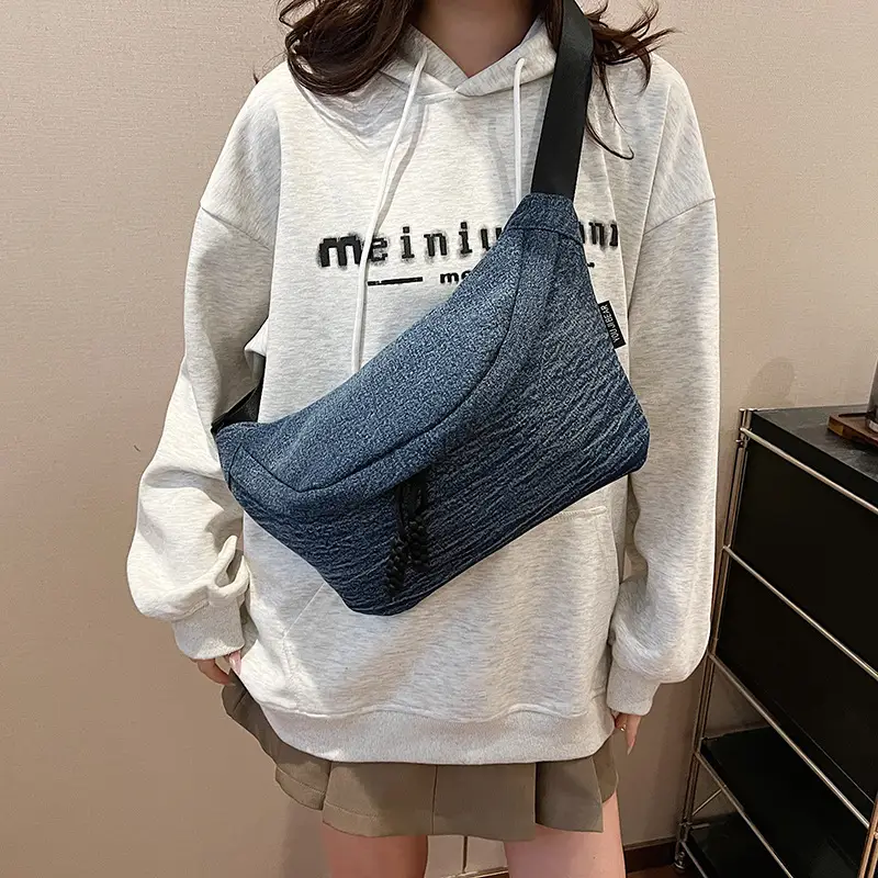 2025 Denim Crossbody Bag Multi Function Sports Casual Luggage
