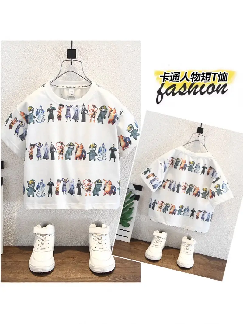 8181 Boys T-Shirt Summer 2026 Kids Cartoon Print - Image 2