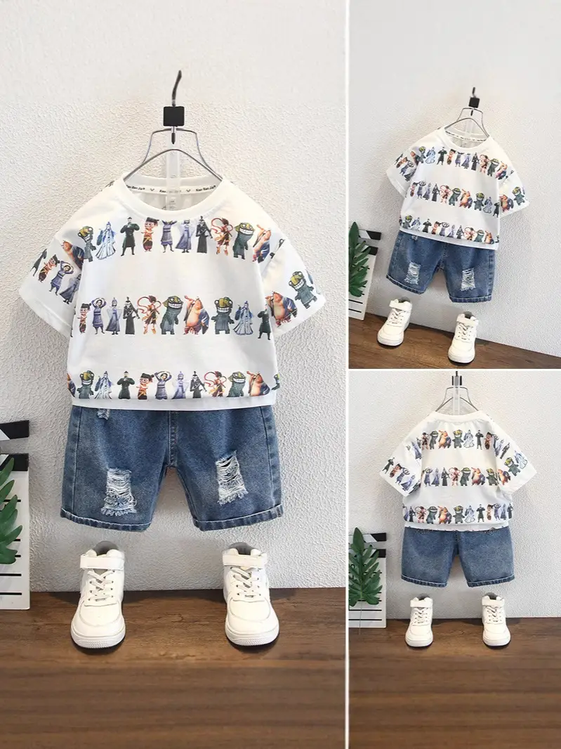 8181 Boys T-Shirt Summer 2026 Kids Cartoon Print - Image 3