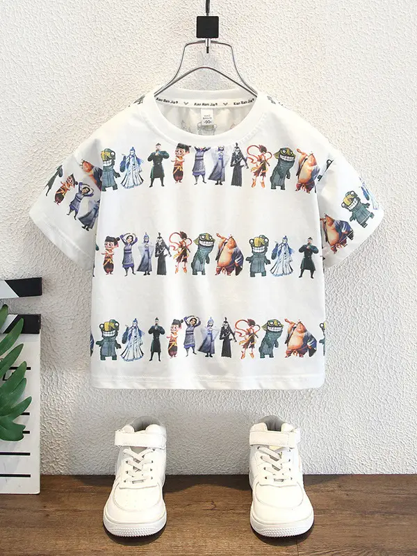 8181 Boys T-Shirt Summer 2026 Kids Cartoon Print - Image 5