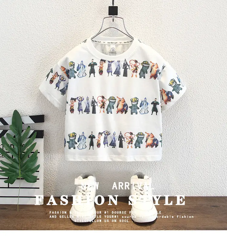 8181 Boys T-Shirt Summer 2026 Kids Cartoon Print — feature 1