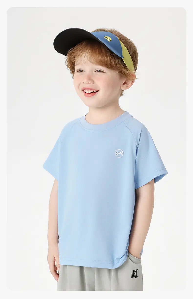 Kids Antibacterial T-Shirt White Short Sleeve Summer — feature 19