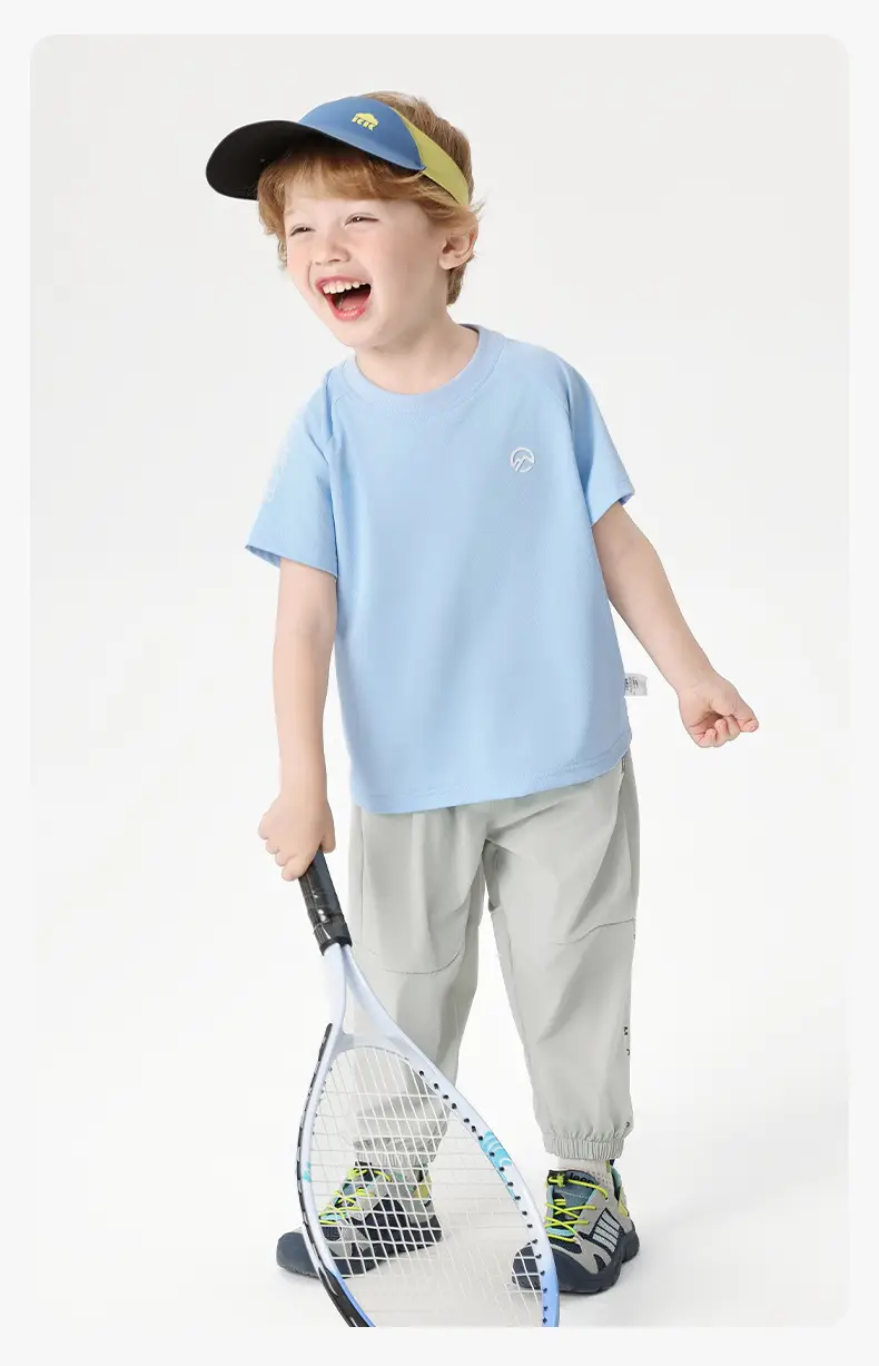 Kids Antibacterial T-Shirt White Short Sleeve Summer — feature 20