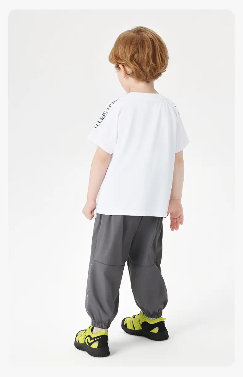 Kids Antibacterial T-Shirt White Short Sleeve Summer — feature 26