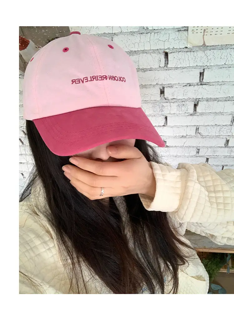 Women Pink Cat Print Baseball Cap Summer Wear — feature 10