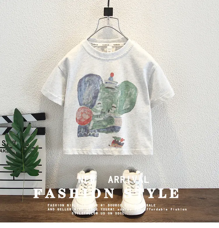 8183 Boys T-Shirt Cartoon Elephant Print 2026 — feature 1