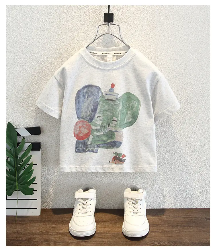 8183 Boys T-Shirt Cartoon Elephant Print 2026 — feature 9