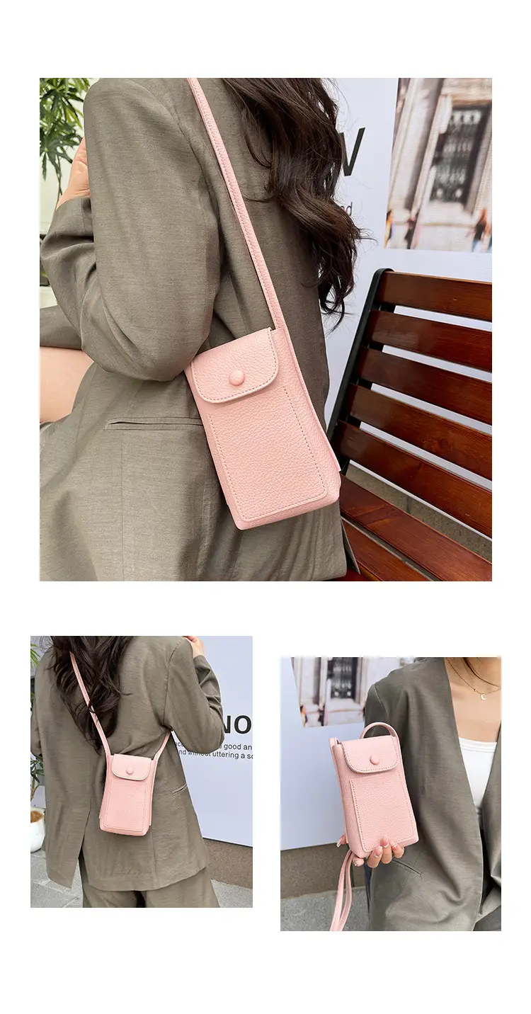 2025 Mini Mobile Phone Bag Women's Solid Color Shoulder Crossbody — feature 10