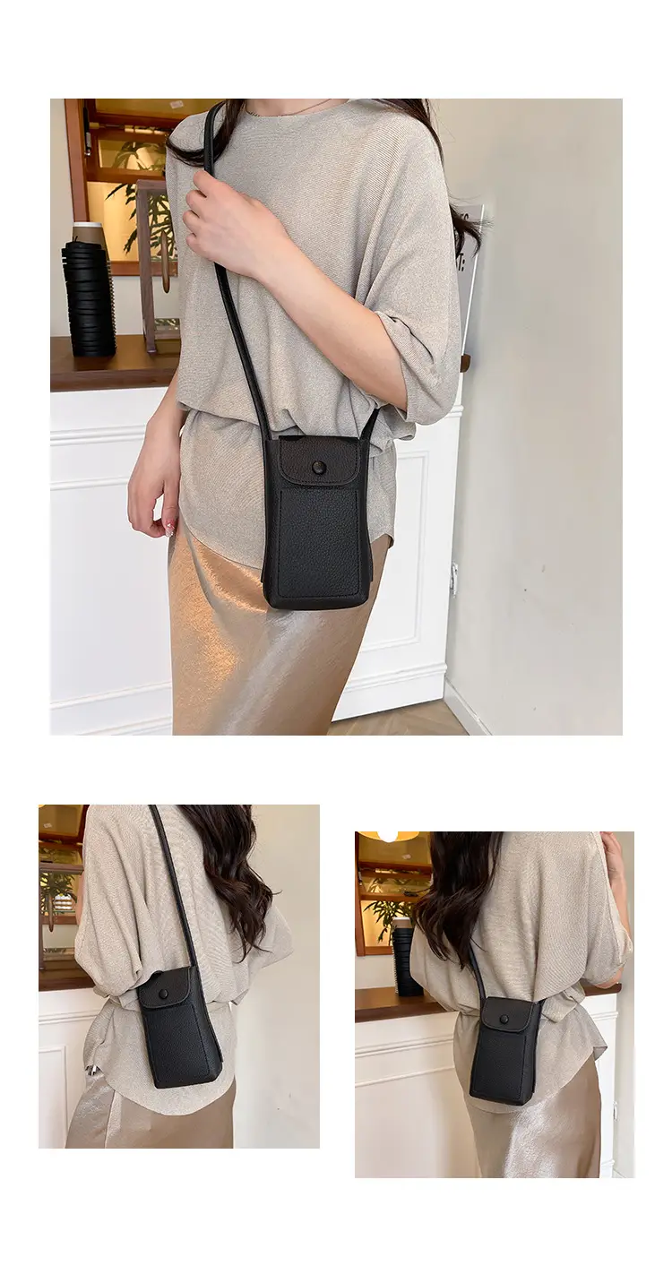 2025 Mini Mobile Phone Bag Women's Solid Color Shoulder Crossbody — feature 11