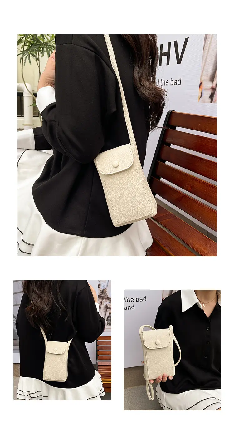 2025 Mini Mobile Phone Bag Women's Solid Color Shoulder Crossbody — feature 12