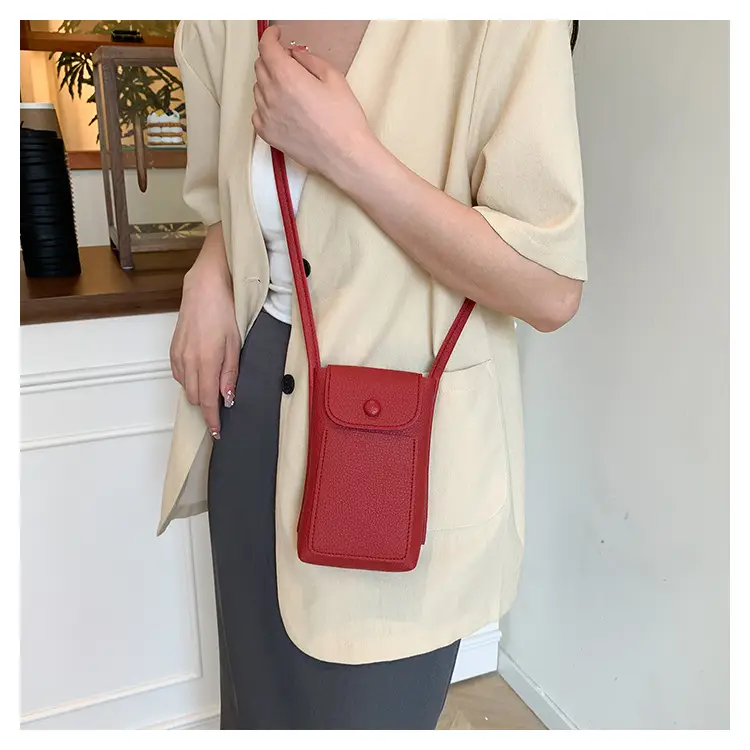 2025 Mini Mobile Phone Bag Women's Solid Color Shoulder Crossbody — feature 14
