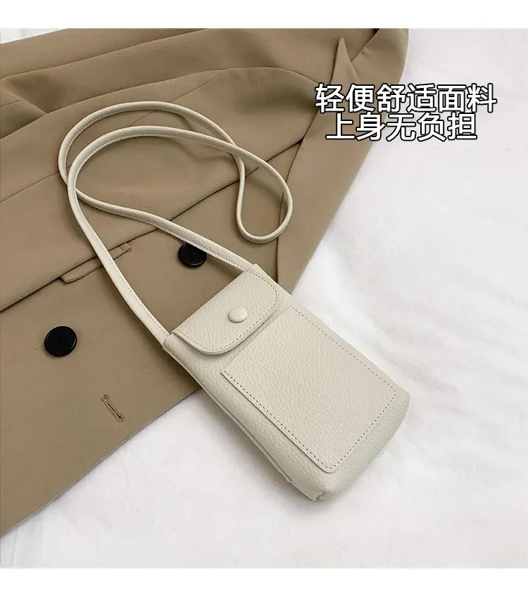 2025 Mini Mobile Phone Bag Women's Solid Color Shoulder Crossbody — feature 5